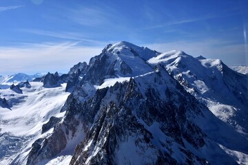 Obraz premium Mont Blanc, vue d'avion