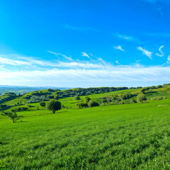 field and blue sky