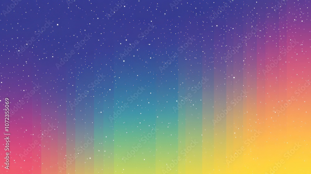 Poster abstract gradient background with stars and grainy texture