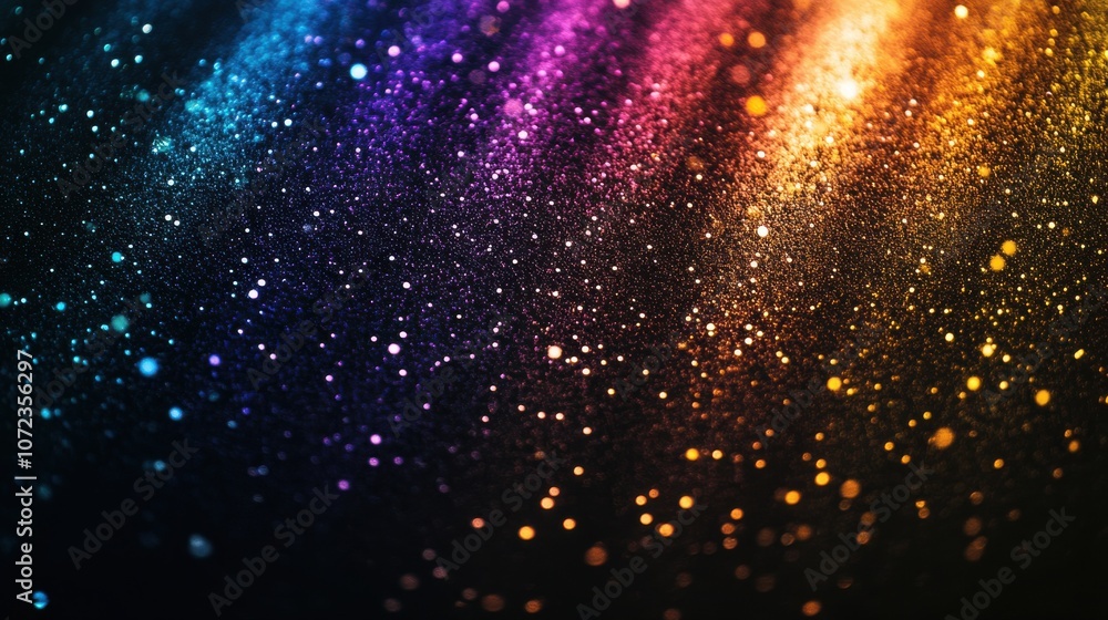 Poster abstract gradient background with stars and grainy texture