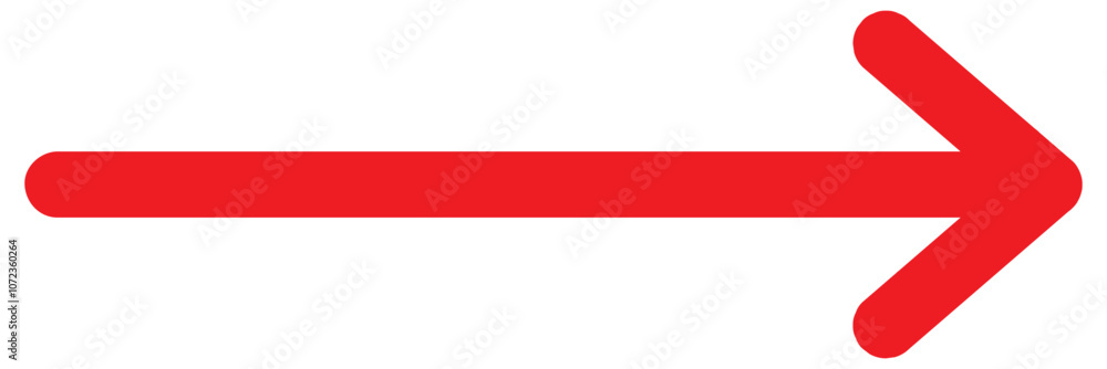 Poster black long arrow pointing to the left. straight long arrow icon, right thin line, blue cursor, horiz