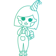 Happy birthday single vector icon