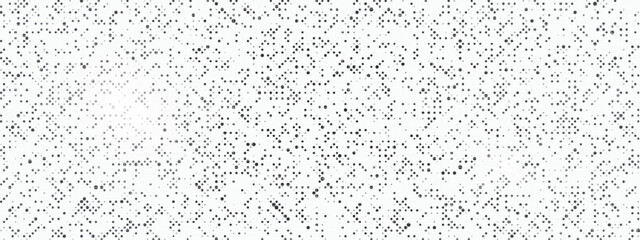 Black Halftone Dotted Texture. Polka Dot Background. Pop Art Wallpaper. Irregular Noise Overlay Backdrop. Irregular Grunge Particle. Vector Illustration
