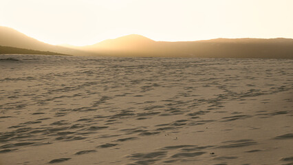 Dunes on the Mediterranean coast, sunrise