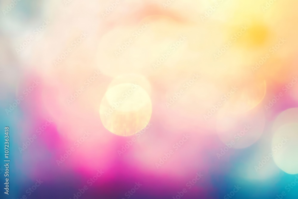 Poster abstract blurred background with colorful bokeh lights