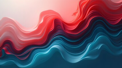Obraz premium Abstract red and blue waves