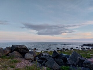 sunset over the sea