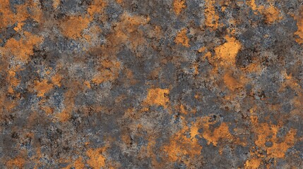 Abstract Rusty Metal Texture with Orange and Grey Splotches