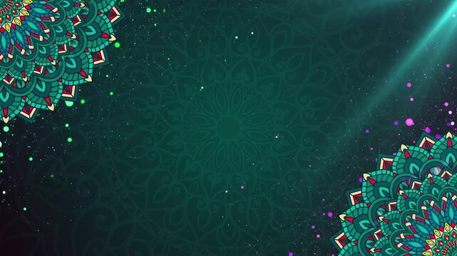 Simple luxury ornamental background with mandala looping animation for video background	