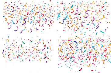 Colorful Confetti Falling Background for Celebrations and Parties