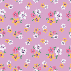 cute small flower seamless pattern on background