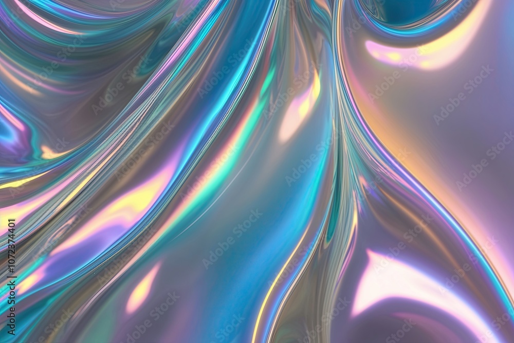 Poster abstract iridescent background design with refraction and gradient colors