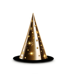 Fototapeta premium Isolated birthday cap on a transparent background illustration image.