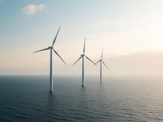 Wind turbines in the sea
