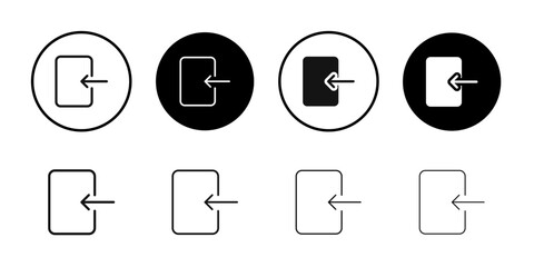 Log in icon Flat art illustration in outline