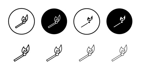 Matches icon Flat art illustration in outline