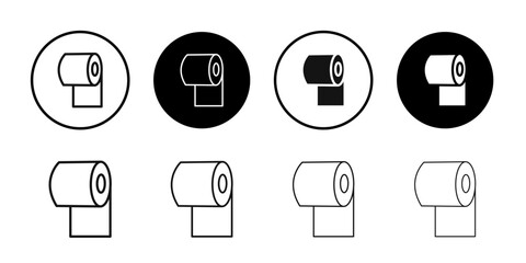 Toilet Paper icon Flat art illustration in outline