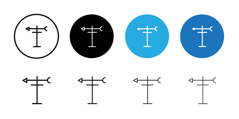 Veleta icon Flat art illustration in outline