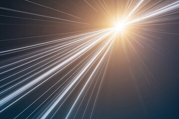 Fototapeta premium Dynamic Upper Left Luminous Rays Unfurling with Overlay Effect