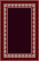 Muslim prayer rug illustration design. Arab decorative ornament. textile products