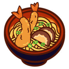 Shrimp tempura illustration