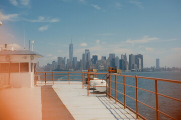 New York Staten Island Ferry Skyline