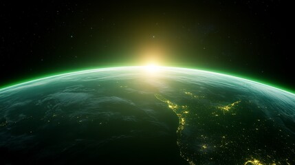 Obraz premium Planet Background with Stars and Nebulae