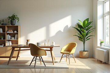 Minimalist Office Space with Eco-Friendly Furniture