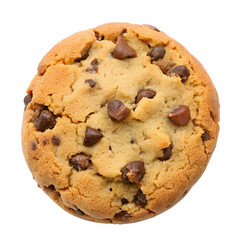 A chocolate chip cookie isolated on transparent background.