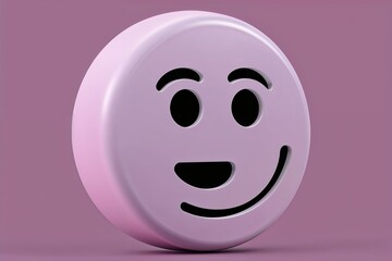 Fototapeta premium Three Dimensional Thinking Emoji Expressive Pondering Face Emoticon with Emotion