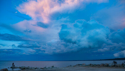 seashore during a storm