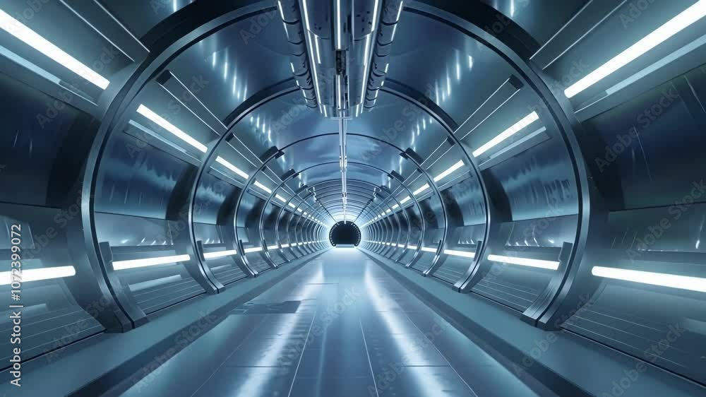 Aufkleber a 3d rendering of the underground facility where the experiment is taking place with tunnels and cha