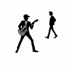 Guitarist silhouette