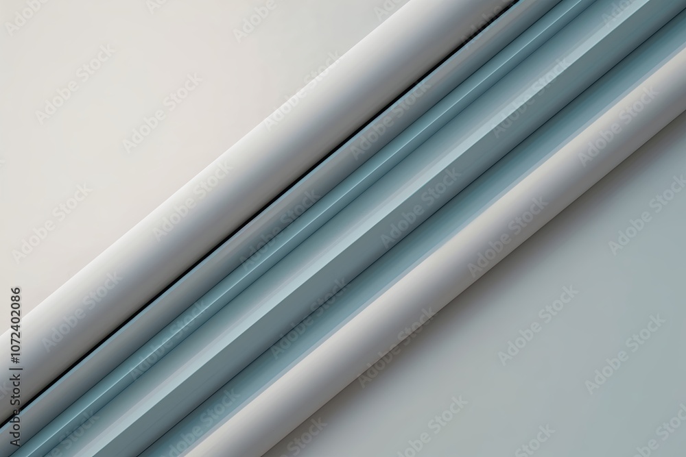 Poster futuristic three-dimensional abstract rounded lines on a light background