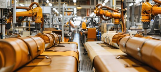 Precision Engineering in Automotive Interior Parts Factory with Robotic Assembly