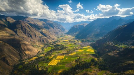 Obraz premium Scenic Valley in the Andes Mountains