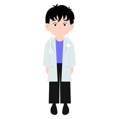 People Group Different Occupation Set Workers Profession Collection Flat Vector Illustration. boy character design