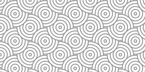 	
Abstract Overlapping Pattern. Seamless geometric ocean spiral pattern circle wave lines. white and gray seamless tile stripe geomatics create retro square line backdrop pattern background.