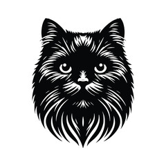 Cute Cat Black Vector,SVG