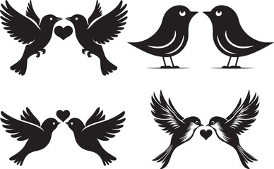 Happy Valentine Day cute bird vactor design.