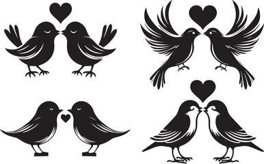 Happy Valentine Day cute bird vactor design.