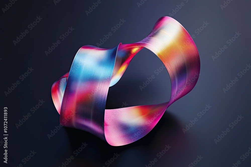 Poster abstract background 3d rendering. colorful twisted shapes in motion. computer generated digital art 