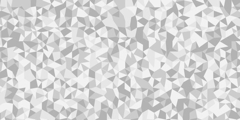 White and gray polygon Mosaic triangle overlap texture background. Vector geometric seamless gray, white cube square low polygon background. abstract surface creative diamond pattern corporate.