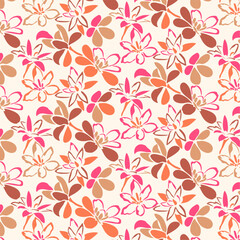 abstract flat floral  pattern