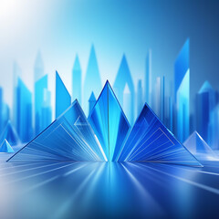 abstract blue background with triangles 