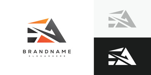 Letter EA Minimal Logo Vector Design Template.