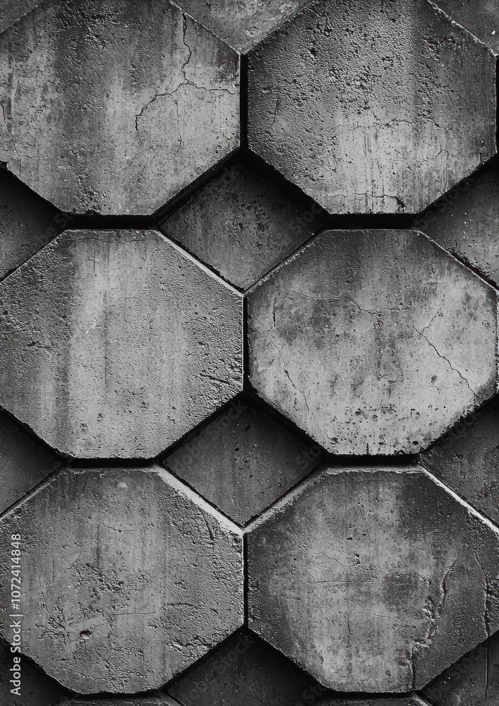 Poster the image is a close up of a wall with a pattern of squares