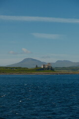 scottish castle on the loch sea  isles