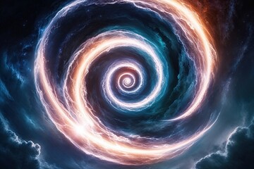 Cosmic Whirlwind of Light and Energy in Otherworldly Mystical Formation