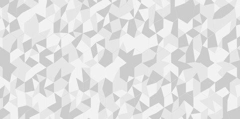 White and gray polygon Mosaic triangle overlap texture background. Vector geometric seamless gray, white cube square low polygon background. abstract surface creative diamond pattern corporate.